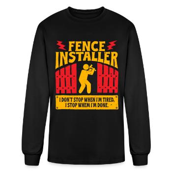 Fence Installer - Men's Long Sleeve T-Shirt - black - Front