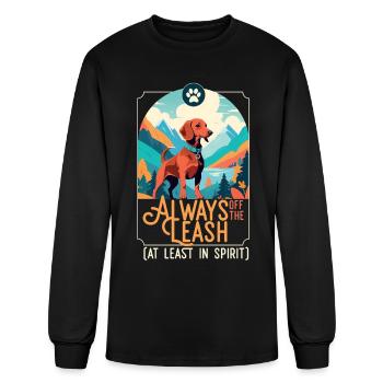 Trail Dog Trekker Always Off The Leash - Men's Long Sleeve T-Shirt - black - Front