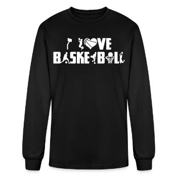 I Love Basketball - Men's Long Sleeve T-Shirt - black - Front