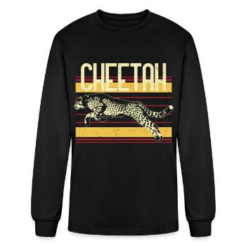 Cheetah Safari - Men's Long Sleeve T-Shirt - black - Front