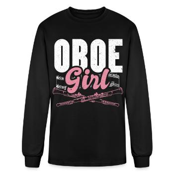 Oboe player Music Gift - Men's Long Sleeve T-Shirt - black - Front