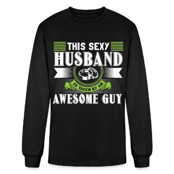 Gay Marriage Husbands Wedding Ring - Men's Long Sleeve T-Shirt - black - Front
