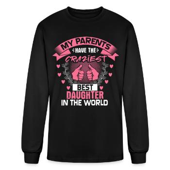 Daughter Daughters Sweet Gift Idea - Men's Long Sleeve T-Shirt - black - Front