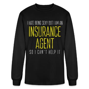 Insurance Agent - Men's Long Sleeve T-Shirt - black - Front
