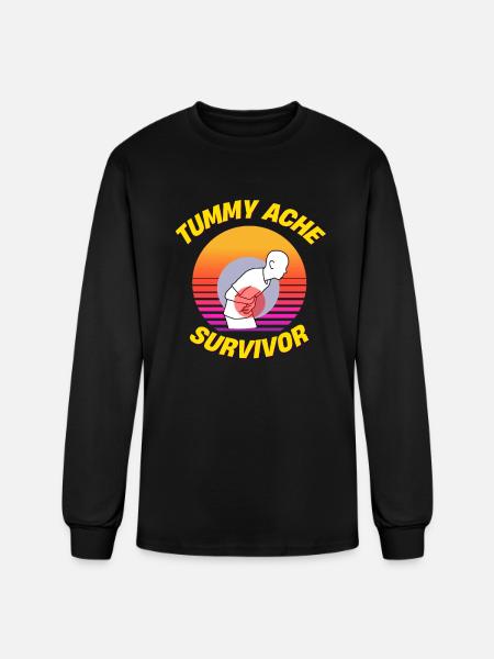 Tummy ache survivor - Men's Long Sleeve T-Shirt - black
