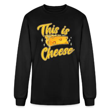 Cheese This is Cheese - Men's Long Sleeve T-Shirt - black - Front