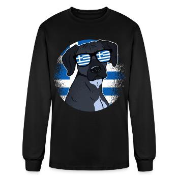 Greece - Men's Long Sleeve T-Shirt - black - Front
