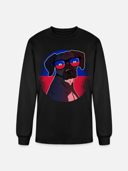 Haiti - Men's Long Sleeve T-Shirt - black