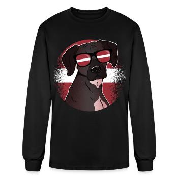 Latvia - Men's Long Sleeve T-Shirt - black - Front