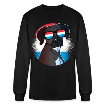 Luxembourg - Men's Long Sleeve T-Shirt - black - Front