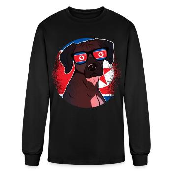 North Korea - Men's Long Sleeve T-Shirt - black - Front