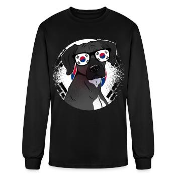 South Korea - Men's Long Sleeve T-Shirt - black - Front