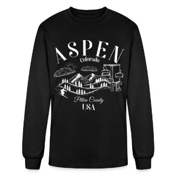 Aspen Colorado USA - Men's Long Sleeve T-Shirt - black - Front