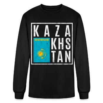 Kazakhstan - Men's Long Sleeve T-Shirt - black - Front