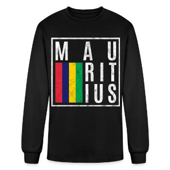 Mauritius - Men's Long Sleeve T-Shirt - black - Front