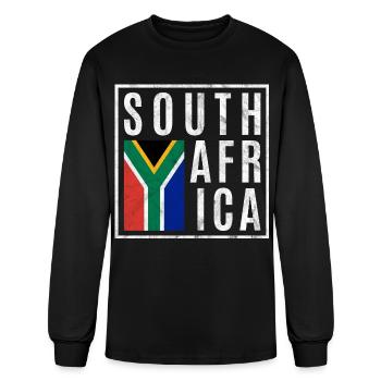 South Africa - Men's Long Sleeve T-Shirt - black - Front