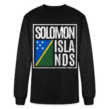 Solomon Islands - Men's Long Sleeve T-Shirt - black - Front