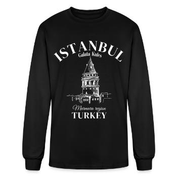 Istanbul Galata Kules Turquie Turc - T-shirt à manches longues Homme - noir - Devant