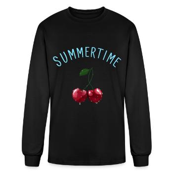 Cherries - Cherries Summertime - Men's Long Sleeve T-Shirt - black - Front