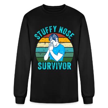 Stuffy Nose Survivor - Men's Long Sleeve T-Shirt - black - Front