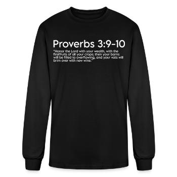 Biblical verse  - Men's Long Sleeve T-Shirt - black - Front