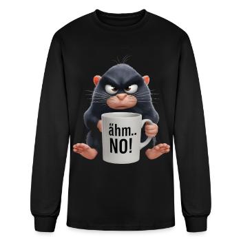 Mole Ähm No - Men's Long Sleeve T-Shirt - black - Front