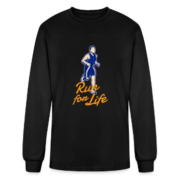 Running - Men's Long Sleeve T-Shirt - black - Front