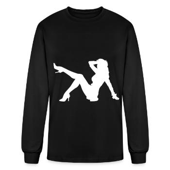Retro pin up girl vintage sexy woman gift shirt - Men's Long Sleeve T-Shirt - black - Front