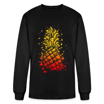 Pineapple Pineapple Pineapple - Men's Long Sleeve T-Shirt - black - Front