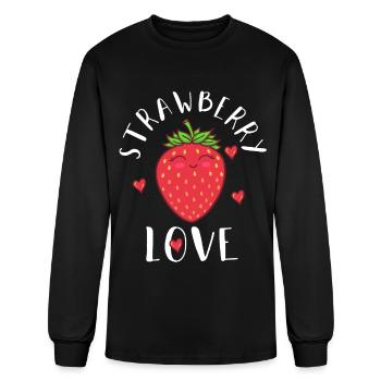 Strawberry Berry - Men's Long Sleeve T-Shirt - black - Front