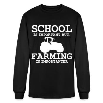 Farming - Men's Long Sleeve T-Shirt - black - Front