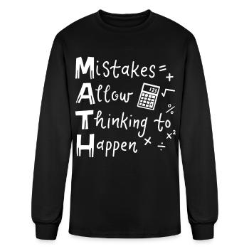 Math Teacher - Men's Long Sleeve T-Shirt - black - Front