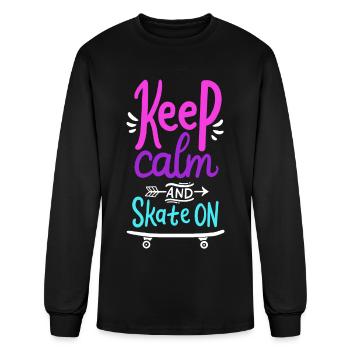 Skateboard Skateboarding - Men's Long Sleeve T-Shirt - black - Front