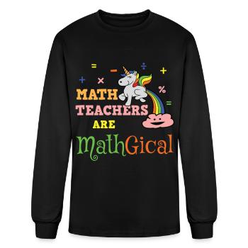 Math Teacher - Men's Long Sleeve T-Shirt - black - Front