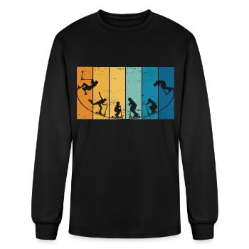 Stunt scooter skater ramp electric-scooter stunt - Men's Long Sleeve T-Shirt - black - Front