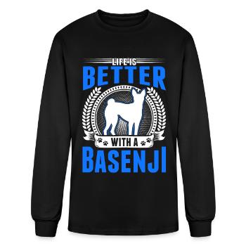 Life Is Better With A Basenji - Men's Long Sleeve T-Shirt - black - Front