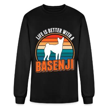 Life Is Better With A Basenji - Men's Long Sleeve T-Shirt - black - Front
