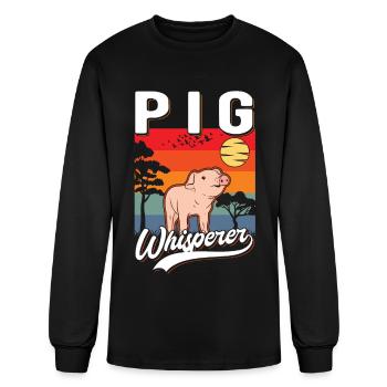 Pig Whisperer Pigs - Men's Long Sleeve T-Shirt - black - Front
