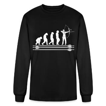 Archer Arrow and bow sports Evolution Archery - Men's Long Sleeve T-Shirt - black - Front