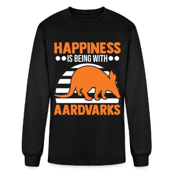 Aardvark Lucky - Men's Long Sleeve T-Shirt - black - Front