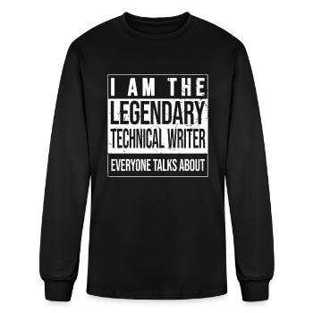 Technical-Writing Birthday born Technical-Writer - Men's Long Sleeve T-Shirt - black - Front