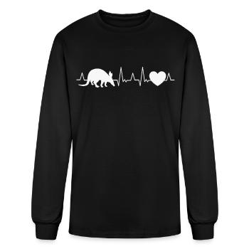 Aardvark Heartbeat - Men's Long Sleeve T-Shirt - black - Front