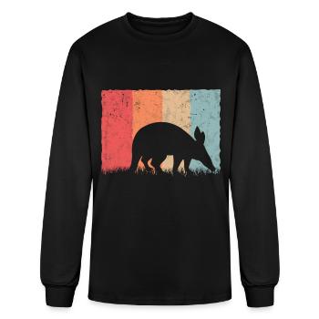 Aardvark Retro Aardvark Vintage - Men's Long Sleeve T-Shirt - black - Front