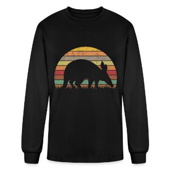 Aardvark Retro Aardvark Vintage - Men's Long Sleeve T-Shirt - black - Front