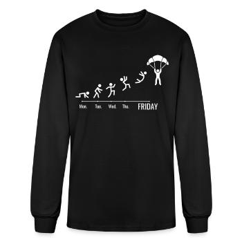 Parachuting, SKYDIVE SKYDIVING SKYDIVER, Weekend - Men's Long Sleeve T-Shirt - black - Front