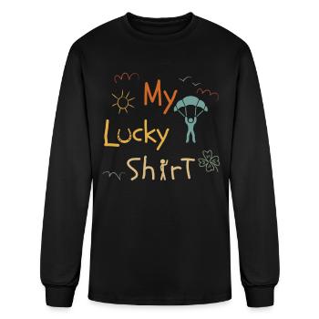 Parachuting, SKYDIVE SKYDIVING SKYDIVER, Vintage - Men's Long Sleeve T-Shirt - black - Front