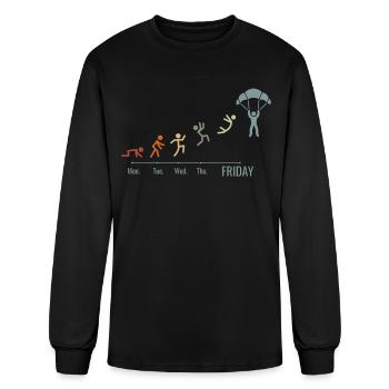 Parachuting, SKYDIVE SKYDIVING SKYDIVER, Weekend - Men's Long Sleeve T-Shirt - black - Front