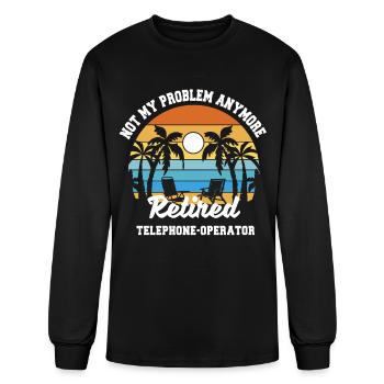 Retirement gift idea Retired telephone-operator - Men's Long Sleeve T-Shirt - black - Front