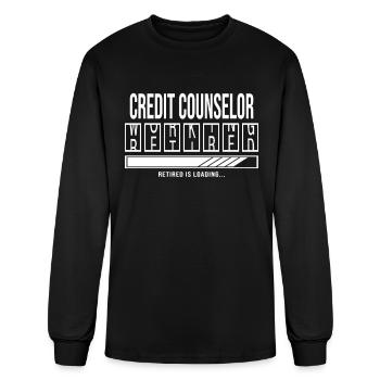 Retirement gift idea Retired Credit-Counselor - Men's Long Sleeve T-Shirt - black - Front