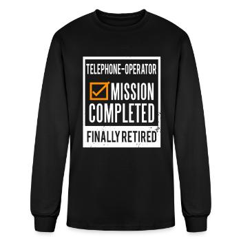 Retirement - Retired Telephone-Operator - Men's Long Sleeve T-Shirt - black - Front